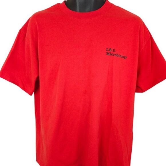 Illinois State Redbirds Microbiology T Shirt Vintage 80s ISU University Scope Us - Picture 2 of 8